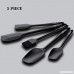 Silicone Spatula Set E LV 5-piece Heat Resistant Non-Stick Silicone Kitchen Utensils Set with Different Shapes Mixing Spatula For Icing Basting Scraping Cooking (BLACK) - B071X8N4KD